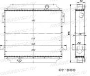Радиатор К-701 4-ряд